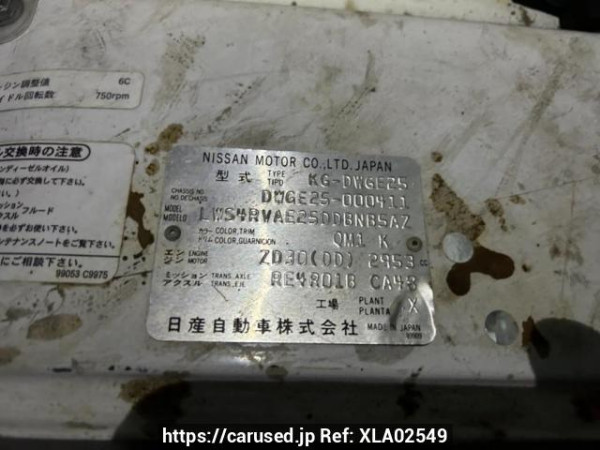 Used 2003 AT nissan caravan-bus DWGE25 Image[10]