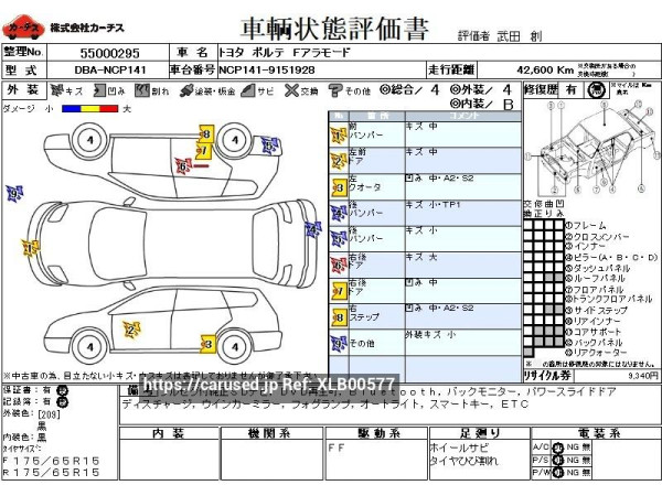 Used 2015 CVT toyota porte DBA-NCP141 Image[3]