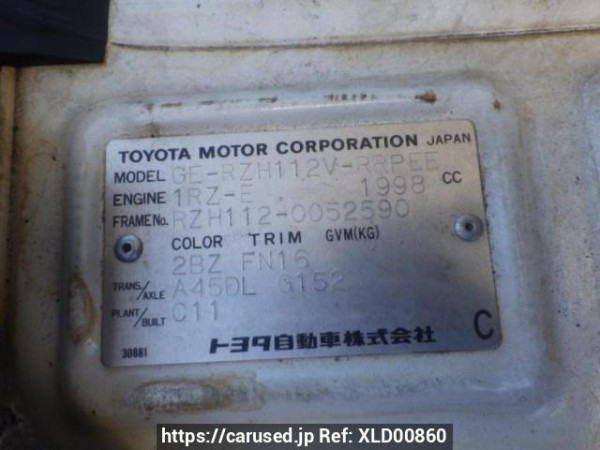 Used 1999 AT toyota hiace-van RZH112V Image[10]