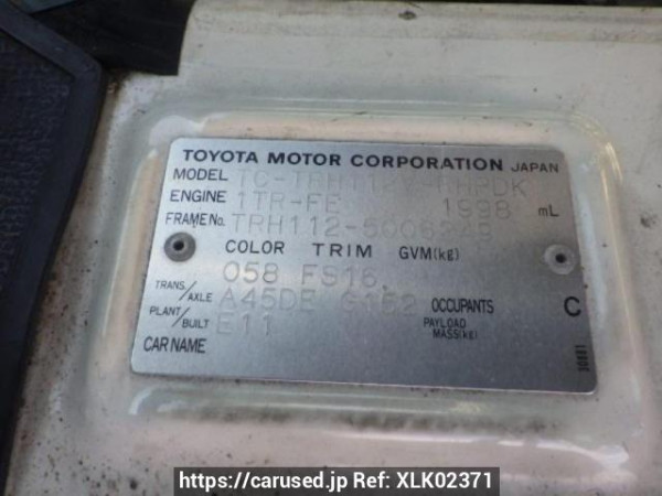 Used 2004 AT toyota regiusace-van TRH112V Image[10]