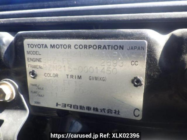 Used 2002 AT toyota hilux-surf RZN215W Image[9]