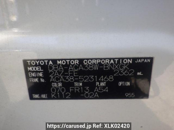 Used 2012 AT toyota vanguard ACA38W Image[10]