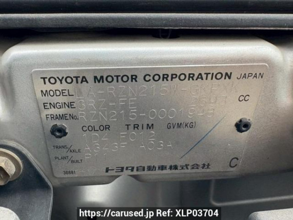 Used 2002 AT toyota hilux-surf RZN215W Image[10]