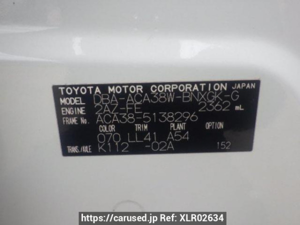 Used 2009 AT toyota vanguard ACA38W Image[11]
