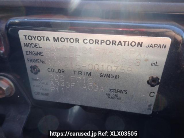 Used 2003 AT toyota hilux-surf RZN215W Image[8]