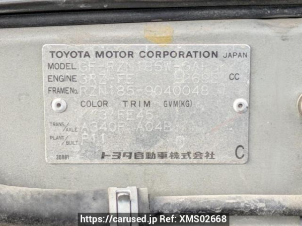 Used 2001 AT toyota hilux-surf RZN185W Image[10]