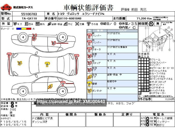 Used 2003 AT toyota verossa TA-GX110 Image[3]