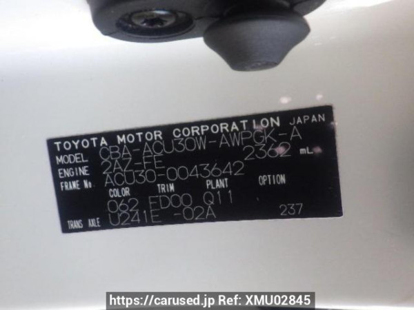 Used 2005 AT toyota harrier ACU30W Image[10]