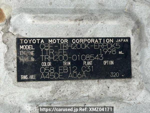 Used 2009 AT toyota hiace-van TRH200K Image[10]