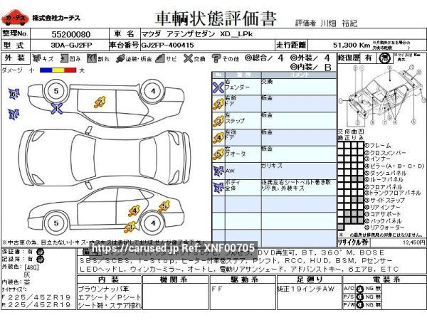 Used 2018 AT mazda atenza 3DA-GJ2FP Image[3]