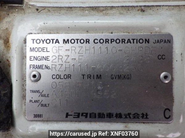 Used 2000 AT toyota hiace-wagon RZH111G Image[11]