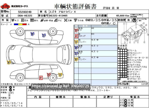 Used 2013 AT suzuki alto-lapin DBA-HE22S Image[3]