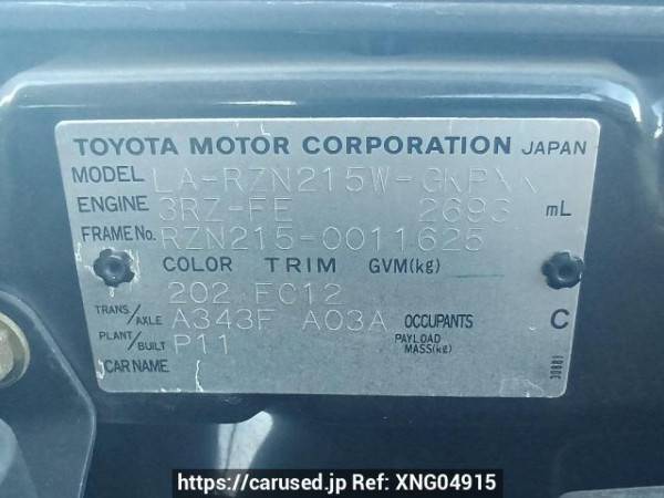 Used 2003 AT toyota hilux-surf RZN215W Image[11]
