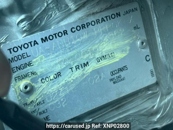 Used 2002 AT toyota alphard ANH10W Image[10]