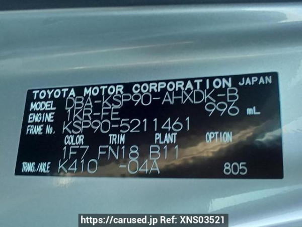 Used 2010 AT toyota vitz KSP90 Image[11]