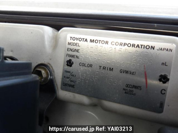 Used 2003 AT toyota hilux-surf RZN215W Image[11]