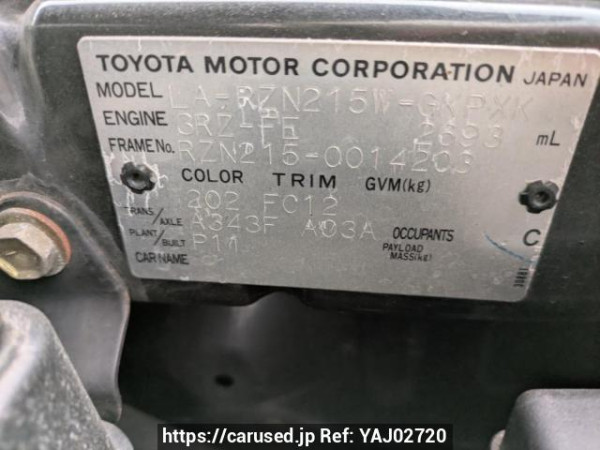 Used 2004 AT toyota hilux-surf RZN215W Image[10]