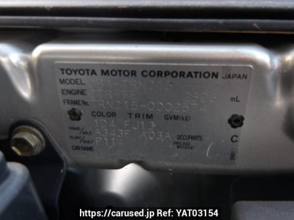 Used 2004 AT toyota hilux-surf TRN215W Image[10]