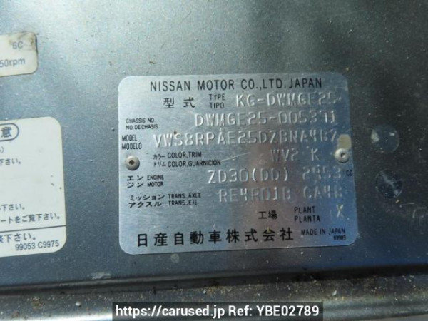 Used 2004 AT nissan caravan-bus DWMGE25 Image[11]