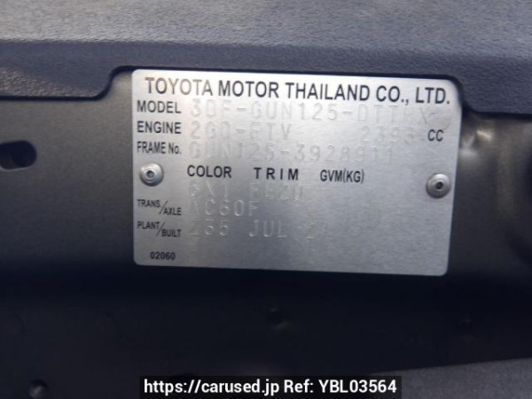 Used 2021 AT toyota hilux GUN125 Image[11]