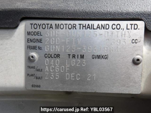 Used 2022 AT toyota hilux GUN125 Image[12]