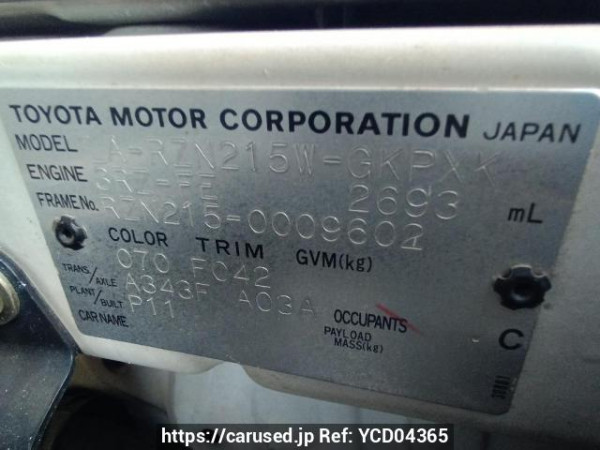 Used 2003 AT toyota hilux-surf RZN215W Image[11]
