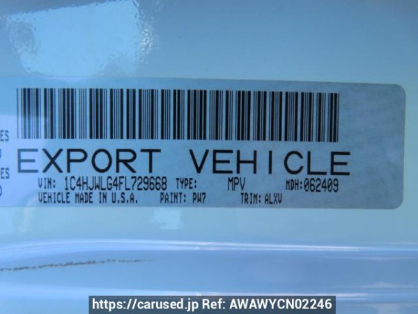 Used 2015 AT jeep wrangler-unlimited JK36L Image[14]