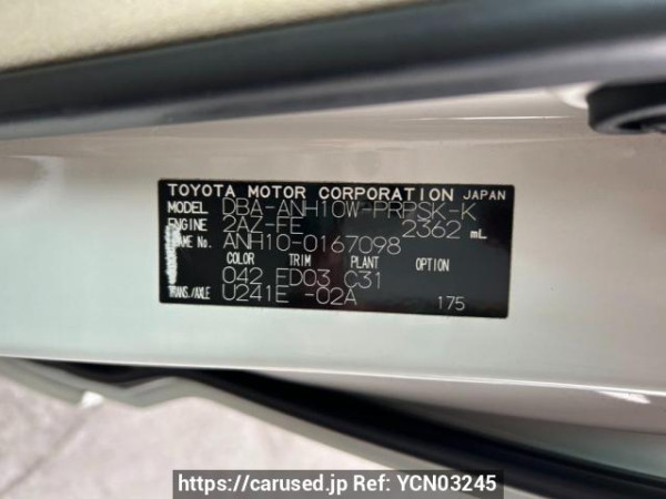Used 2006 AT toyota alphard ANH10W Image[10]