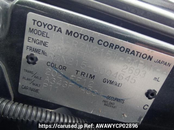 Used 2003 AT toyota hilux-surf RZN215W Image[10]