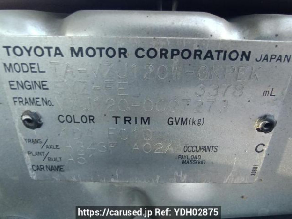 Used 2004 AT toyota land-cruiser-prado VZJ120W Image[10]