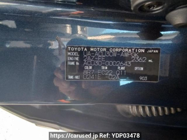 Used 2003 AT toyota harrier ACU30W Image[10]