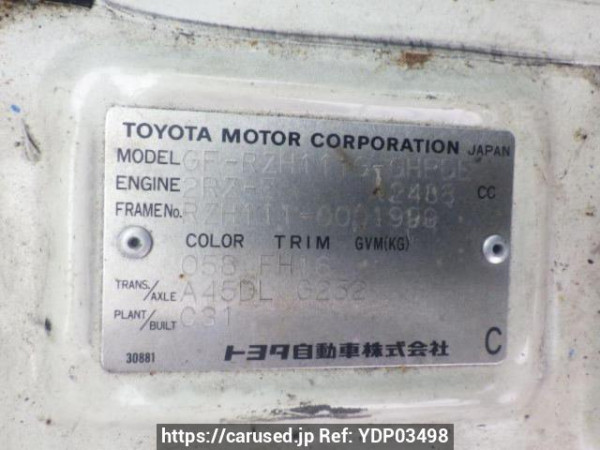 Used 2001 AT toyota hiace-van RZH111G Image[10]