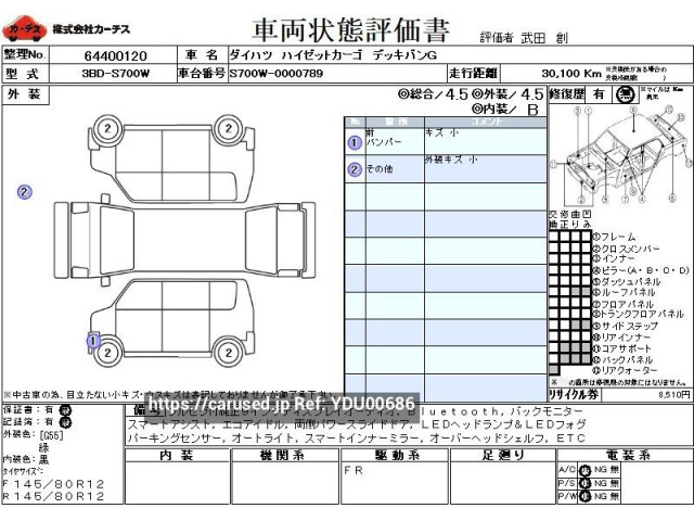 2022 Daihatsu Hijet Cargo 3BD-S700W