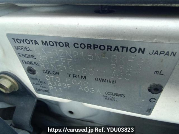 Used 2003 AT toyota hilux-surf RZN215W Image[11]