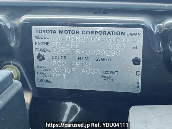 Used 2003 AT toyota hilux-surf RZN215W Image[12]