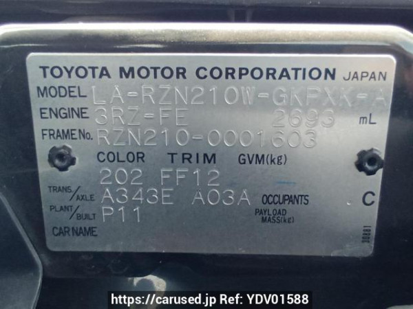 Used 2003 AT toyota hilux-surf RZN210W Image[10]