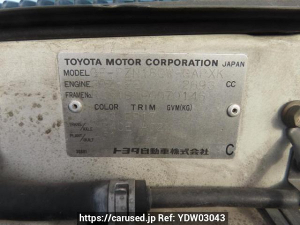Used 2001 AT toyota hilux-surf RZN180W Image[10]