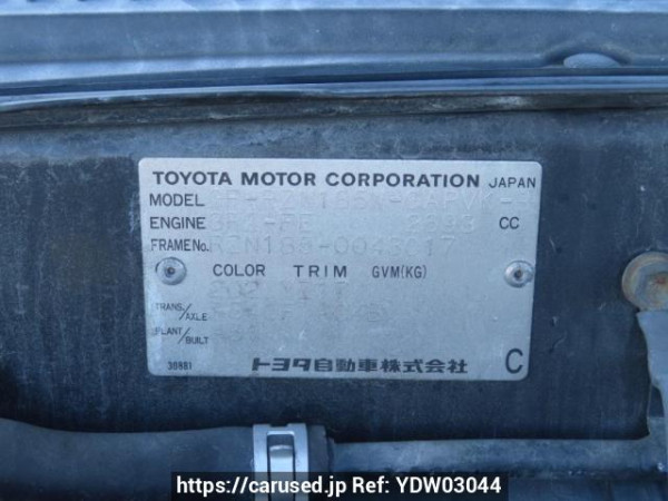 Used 2001 AT toyota hilux-surf RZN185W Image[11]