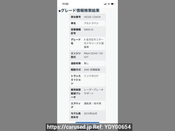 Used 2015 AT suzuki alto-lapin DBA-HE33S Image[9]