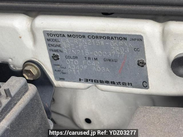 Used 2003 AT toyota hilux-surf RZN215W Image[5]