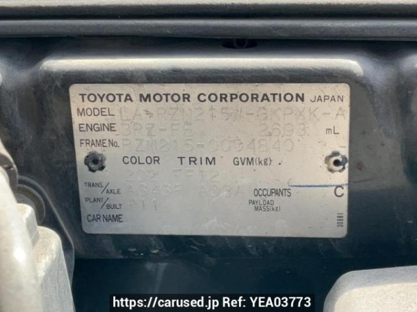 Used 2003 AT toyota hilux-surf RZN215W Image[10]