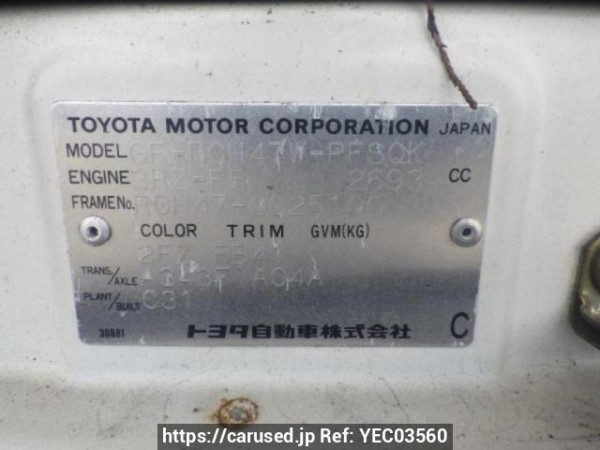 Used 2001 AT toyota hiace-regius RCH47W Image[10]