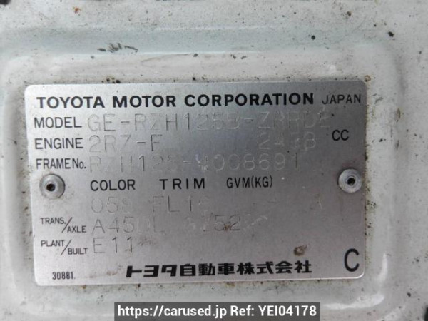 Used 2002 AT toyota hiace-commuter RZH125B Image[11]