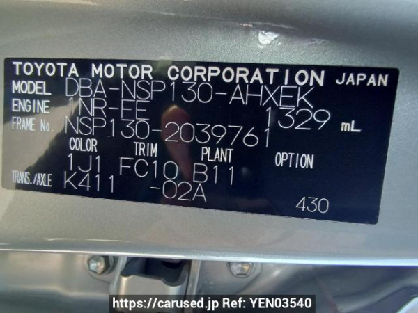 Used 2011 AT toyota vitz NSP130 Image[10]