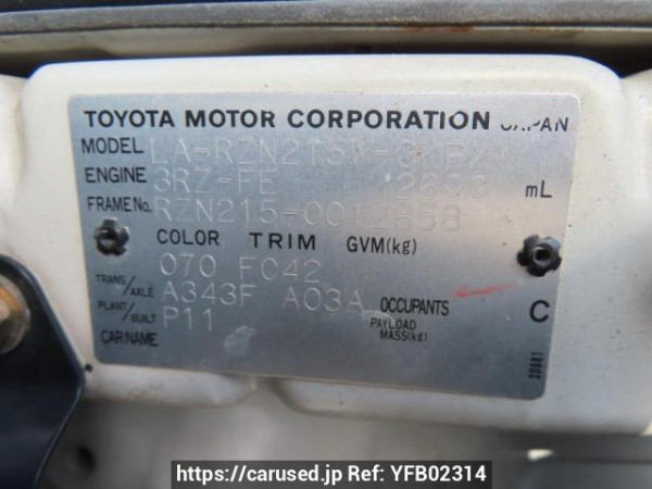 Used 2004 AT toyota hilux-surf RZN215W Image[8]