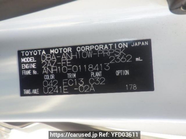 Used 2005 AT toyota alphard ANH10W Image[9]
