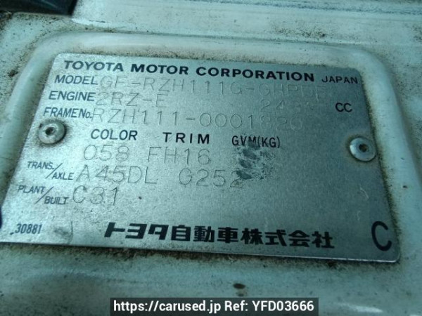 Used 2001 AT toyota hiace-wagon RZH111G Image[10]