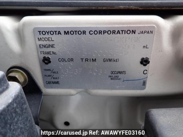 Used 2003 AT toyota hilux-surf RZN215W Image[9]