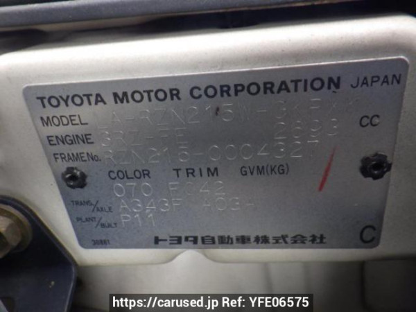 Used 2003 AT toyota hilux-surf RZN215W Image[10]