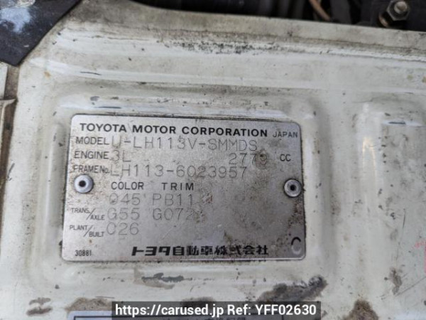 Used 1991 MT toyota hiace-van LH113V Image[9]